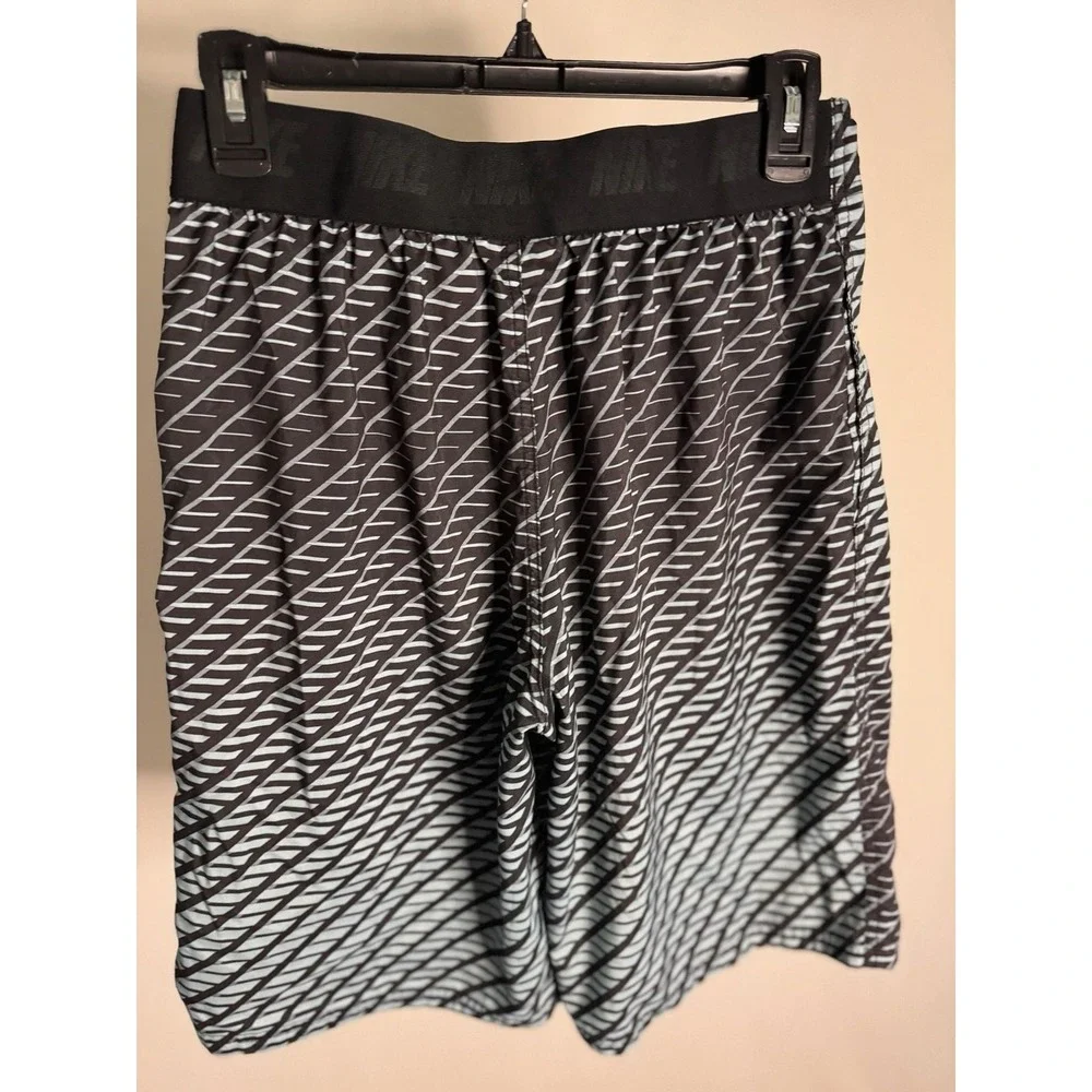 Nike - Swim Trunks Diagonal Stripe Lace Up‎ - Black Blue - S - Mens